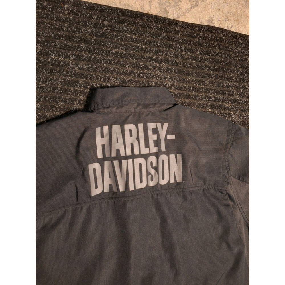 Harley-Davidson Mens Size L Stay Cool Performance Black Button Shirt 99017-15VM - Picture 4 of 7